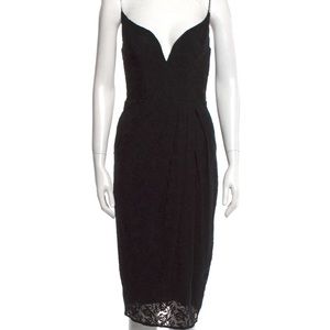 Black textured lace Zimmerman cocktail dress 1